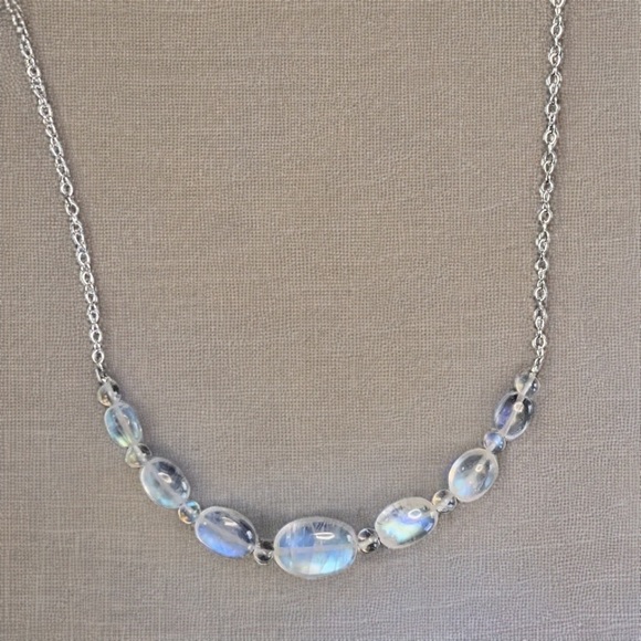 Hand Made Rainbow Moonstone Necklace - Picture 10 of 11